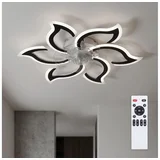 LED prigušiva stropni ventilator LED/34W/230V prečnika 83 cm crna + daljinski upravljač