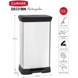 Curver kanta za otpatke 50 L Deco srebrna | ePonuda.com