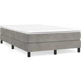 vidaXL Box spring postelja z vzmetnico svetlo siva 120x190 cm žamet Cene