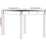 Vrtni stol 121x82,5x76 cm od masivne borovine | shoptok.hr