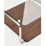 Kave Home Tamno smeđi stolić za kavu sa staklenom pločom stola 60x140 cm Tarsel – | shoptok.hr