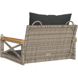  Klupa za ljuljanje s jastucima siva 63x62x40 cm od poliratana | Eponuda.com