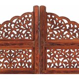  pregrada s 4 panela smeđa 160 x 165 cm masivno drvo manga | shoptok.hr