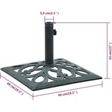  Stalak za suncobran zeleni 12 kg 49 cm od lijevanog željeza | shoptok.hr