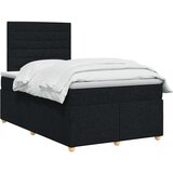  Boxspring krevet s madracem Crna 120 x 190 cm Tkanina | shoptok.hr