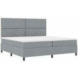  Krevet s opruga kutije Svijetlo siva 200 x 200 cm tkanina Slike