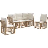  Set vanjskih sofa Prirodna Poliester - Prirodna bez stola | shoptok.hr