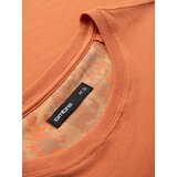 Ombre Men's cotton t-shirt with printed pocket - orange | Shoptok.si