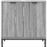 vidaXL Kopalniška omara za umivalnik Siva sonoma 60.5 x 33.5 x 61 cm | Shoptok.si