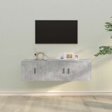  2-dijelni set TV ormarića siva betona konstruirano drvo | shoptok.hr