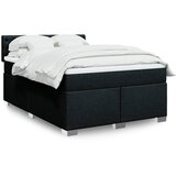 vidaXL Box spring postelja z vzmetnico črna 160x200 cm blago | Shoptok.si
