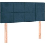 Box spring krevet s madracem tamnoplavi 90x200 cm baršunasti | shoptok.hr