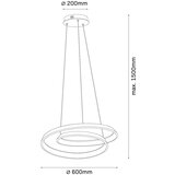  led luster na sajli glow LED/75W/230V 4000K ø 60 cm, zlatni | Eponuda.com