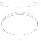  LED plafonsko svetlo HUGO LED/21/32/42W/230V 3000/4000/6500K preč. 45 cm IP54 crno | Eponuda.com