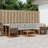  Set vanjskih sofa 8 kom. Prirodna i svjetlosiva | shoptok.hr