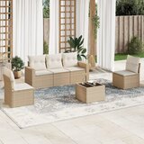 vidaXL 6-dijelni set vrtnih sofa s jastucima bež od poliratana | shoptok.hr