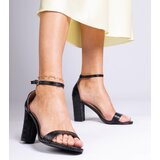 Gemre Black block-heeled sandals Millo | Shoptok.si