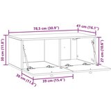 TV Omarica za TV, ki jo lahko montiraš na steno Siva Sonoma, (5000220402) | Shoptok.si