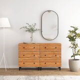  Komode 2 kom 60 x 33 x 75 cm od masivnog bagremovog drva | shoptok.hr