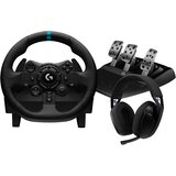 Logitech G923 dirkalni volan s pedali in brezžične igralne slušalke G321 Lightspeed črne barve za PS5 & PS4 & PC Cene