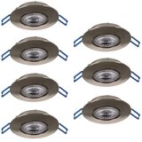 Eglo 300195 - komplet 7xLED ugradnih svetiljki gedrez LED/4,9W/230V fi 9 cm hrom | Eponuda.com