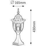 Rabalux milano spoljna lampa43cm E27 60W crnaIP43 | Eponuda.com