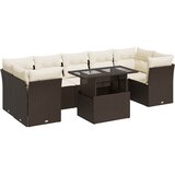  8-dijelni set vrtnih sofa s jastucima smeđi od poliratana | shoptok.hr