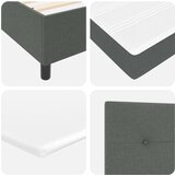 Box Postelja s škatlastim vzmetenjem z žimnico in klopjo, temno siva 160x200 cm tkanina, (22082967) | Shoptok.si