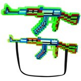 Pixel puška z orožjem svetlobe zvoki laser zelena 45 cm | Shoptok.si
