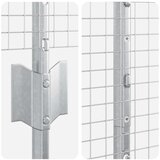 vidaXL zavarena žičana ograda s 22 U stupova, srebrna 1.5x25 m čelik | shoptok.hr