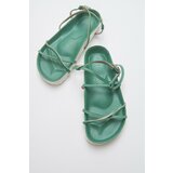 LuviShoes Muse Women's Green Genuine Leather Sandals Cene