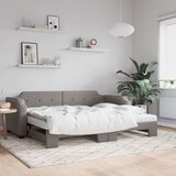  Dnevni krevet na razvlačenje smeđesivi 90 x 200 cm od tkanine | shoptok.hr