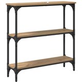 vidaXL Konzolna miza s polico artisan hrast 75 x 22.5 x 75 cm | Shoptok.si