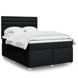  Krevet s oprugama i madracem crni 140x200 cm od tkanine | shoptok.hr