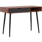 Maison Chic Računalniška miza - pisarniška miza s predalom rjava 110x50x75 cm inženirski les, (21785166) Cene