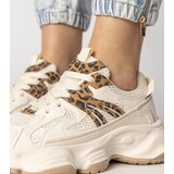 Gemre Beige women's sports sneakers with leopard insert Sandra | shoptok.hr