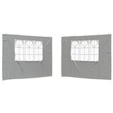vidaXL Stranska stena zabavnega šotora 2 pcs 300 x 195 cm Svetlo siva, (5000219020) | Shoptok.si
