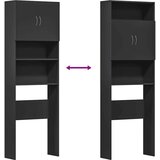vidaXL Ormar za perilicu rublja crni 64x24x190 cm izrađeno drvo | shoptok.hr
