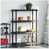 vidaXL Jedinca za police 4 razina 100 x 40 x 136 5 cm PP Antracit - Antracit 4 razine | shoptok.hr