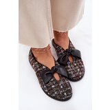 Laura Messi Leather Ballet Flats With Bow 2921 Black | Eponuda.ba