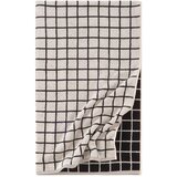 Jotex Črna/bež bombažna brisača 90x150 cm Grid – | Shoptok.si