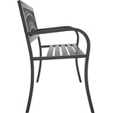  Vrtna klupa crna 120 cm čelična | Eponuda.com