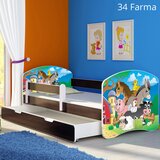  Otroška postelja ACMA z motivom, stranica wenge + predal 140x70 cm 34 Farm | Shoptok.si
