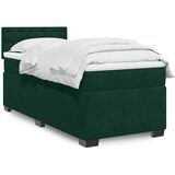 Box spring krevet s madracem tamnozeleni 90x200 cm baršunasti | shoptok.hr