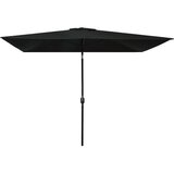  Vrtni suncobran s metalnom šipkom 300 x 200 cm crni | shoptok.hr
