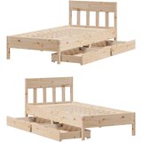 vidaXL Okvir kreveta bez madraca 75 x 190 cm od masivne borovine | shoptok.hr