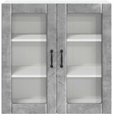 Zidni stakleni ormarić Lucca Betonska siva 80 x 31 x 80 cm | shoptok.hr