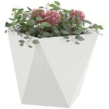  Cvetlično korito 2 pcs Bela 40 x 40 x 40 cm Jeklo, (5000207351) | Shoptok.si