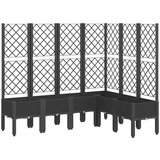  Vrtna sadilica s rešetkom crna 160 x 120 x 142 cm PP | shoptok.hr