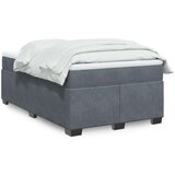 Box spring krevet s madracem tamnosivi 120 x 200 cm baršunasti | shoptok.hr